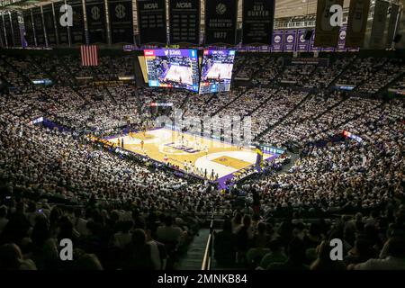 Baton Rouge, LA, USA. 30th Jan, 2023. A sell out crowd enjoys the action during NCAA Women's Basketball action between the Tennessee Volunteers and the LSU Tigers at the Pete Maravich Assembly Center in Baton Rouge, LA. Jonathan Mailhes/CSM/Alamy Live News Stock Photo