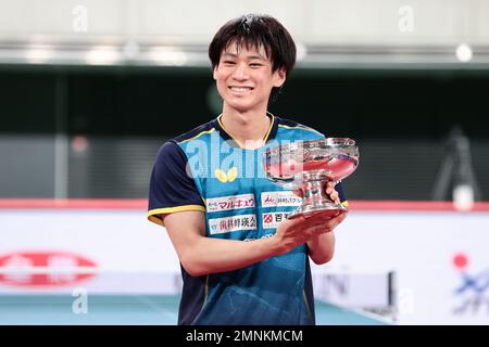 Tokyo, Japan. 29th Jan, 2023. Shunsuke Togami Table Tennis : All Japan Table Tennis Championships 2023 Men's Singles Final at Tokyo Metropolitan Gymnasium in Tokyo, Japan . Credit: AFLO SPORT/Alamy Live News Stock Photo