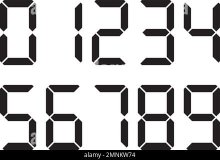 Segmented Lcd Display Numbers. Digital Time Timer Signs, Tech