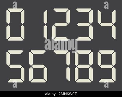 Segmented Lcd Display Numbers. Digital Time Timer Signs, Tech