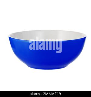 Empty blue bowl isolated on white background Stock Photo