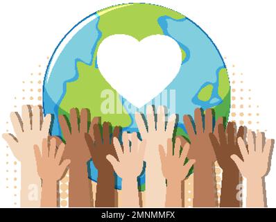 Human hands with different skin colours illustration Stock Vector Image ...