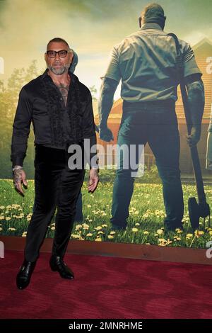 New York, NY, USA. 30th Jan, 2023. Dave Bautista at arrivals for KNOCK AT THE CABIN Premiere, Frederick P. Rose Hall, Jazz At Lincoln Center, New York, NY January 30, 2023. Credit: Kristin Callahan/Everett Collection/Alamy Live News Stock Photo