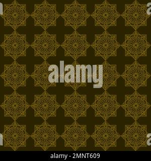 Brown Color Islamic Geometry. Islamic Mosaic Pattern. Vector Illustration Graphic Design. Stock Vector