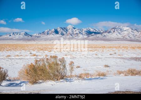 Warm Springs is an abandoned town in Nye County, NV, USA. Stock Photo