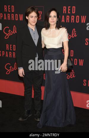 Mary-Louise Parker and her son William Atticus Parker attend the 'Red