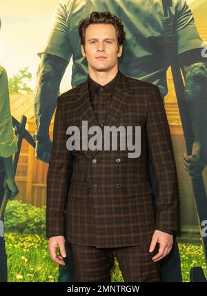 Jonathan Groff attends world premiere of Knock at the Cabin at Jazz at Lincoln Center in New York on January 30, 2023 Stock Photo