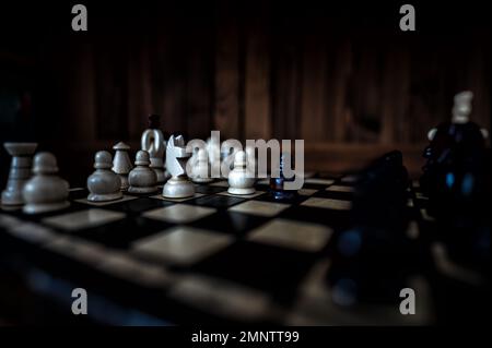 Chess board in the foreground to use for wallpaper Stock Photo - Alamy