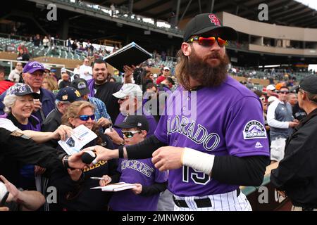 Charlie Blackmon, grunge art, MLB, Colorado Rockies, outfielder