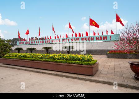 Hanoi, Vietnam, January 2023. panoramic view of the Ho Chi Minh mausoleum in the city center Stock Photo