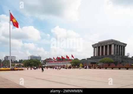 Hanoi, Vietnam, January 2023. panoramic view of the Ho Chi Minh mausoleum in the city center Stock Photo