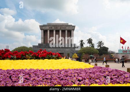 Hanoi, Vietnam, January 2023. panoramic view of the Ho Chi Minh mausoleum in the city center Stock Photo