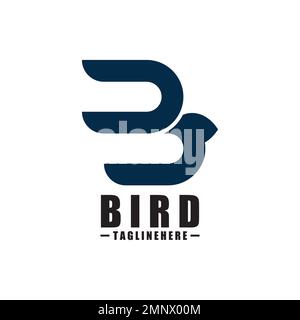 Bird B Logo - Vector logo template Stock Vector