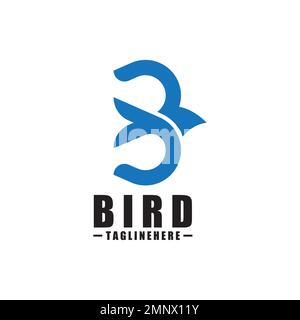 Bird B Logo - Vector logo template Stock Vector