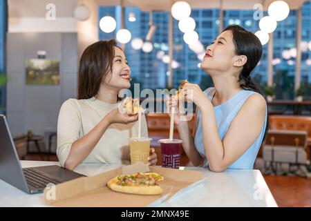 Work overtime business lady Stock Photo