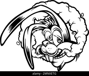 Polar bear head roar smoking weed monochrome vector illustrations for your  work logo, merchandise t-shirt, stickers and label designs, poster Stock  Vector Image & Art - Alamy