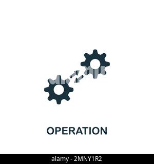 Operation icon. Monochrome simple sign from collaboration collection. Operation icon for logo, templates, web design and infographics. Stock Vector