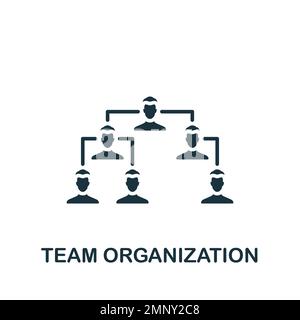 Team organization icon. Monochrome simple sign from collaboration ...