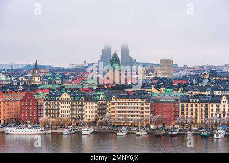 Stockholm, Sweden's capital city in winter Stock Photo