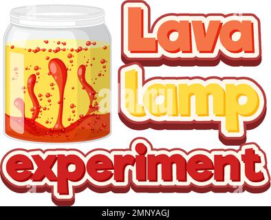 Lava lamp science experiment illustration Stock Vector