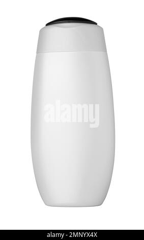 White bottle with cosmetics, shampoo or shower gel isolated on transparent background Stock Photo