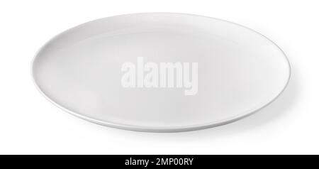 empty plate isolated on white with clipping path Stock Photo