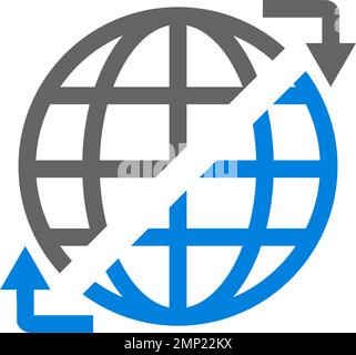 Earth icon for language translation. Foreign language translation. Editable vector. Stock Vector