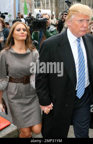 Donald Trump and wife Milania take part in Mercedes-Benz Fashion Week