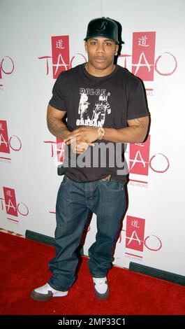 Nelly attends the Fifth Anniversary party for his Apple Bottoms women's clothing and accessory line at TAO nightclub at The Venetian in Las Vegas, NV. 2/13/08. Stock Photo