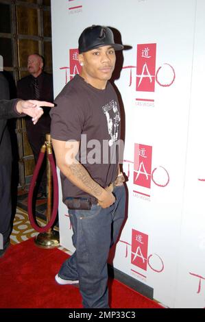 Nelly attends the Fifth Anniversary party for his Apple Bottoms women's clothing and accessory line at TAO nightclub at The Venetian in Las Vegas, NV. 2/13/08. Stock Photo