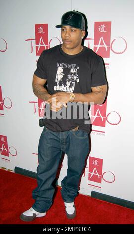 Nelly attends the Fifth Anniversary party for his Apple Bottoms women's clothing and accessory line at TAO nightclub at The Venetian in Las Vegas, NV. 2/13/08. Stock Photo