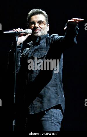 George Michael celebrates his 45th birthday by performing at the Forum in Los Angeles, CA. 6/25/08. Stock Photo