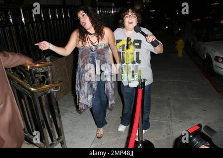 Andy Milonakis films a piece for his comedy show, Hollywood, CA. 7/8/08. Stock Photo