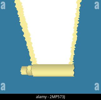 Realistic lifelike paper banners with rolled scrolls and transparent  background for invitations and advertisement Stock Vector