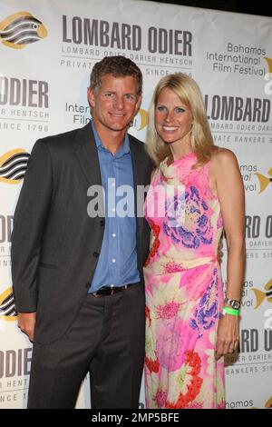 Bahamian tennis pro Mark Knowles and his wife Dawn at the Bahamas International Film Festival. Nassau, Bahamas. 12/13/09. Stock Photo