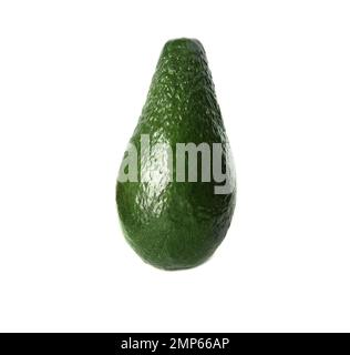 Tasty raw avocado fruit isolated on white Stock Photo