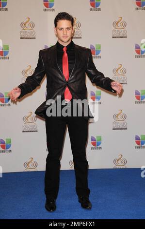 Christopher von Uckermann poses backstage at Univision's 2012 Premio Lo Nuestro a La Musica Latina held at American Airlines Arena in Miami, FL. 16th February 2012. Stock Photo