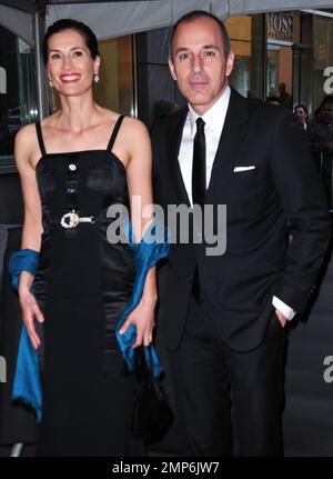 Matt Lauer and wife Annette Roque attend the TIME 100 Gala celebrating TIME'S 100 Most Influential People In The World at Jazz at Lincoln Center. New York, NY. 24th April 2012. Stock Photo