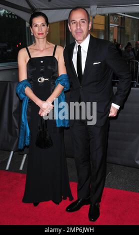 Matt Lauer and wife Annette Roque attend the TIME 100 Gala celebrating TIME'S 100 Most Influential People In The World at Jazz at Lincoln Center. New York, NY. 24th April 2012. Stock Photo