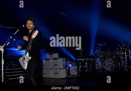 Jared Leto and his band 30 Seconds To Mars perform live in concert at KOKO in Camden. The band played songs from their highly anticipated new album 'This Is War.' London, UK. 11/16/09. Stock Photo