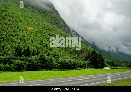 Mountain road in the summer time - Andalsnes - Norway. 12.06.2012 Stock Photo