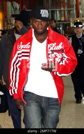71 Cent Rapper EXCLUSIVE!! Rapper 50 Cent arrives at London's Heathrow Airport after a ...