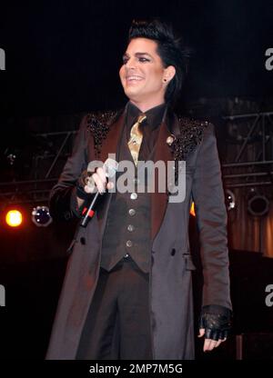 Adam Lambert at the Gridlock New Years Eve Party at the Paramount Lot, Los Angeles, CA. 12/31/09. Stock Photo