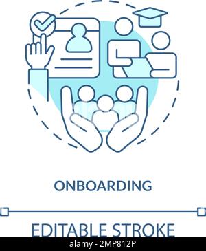 Onboarding turquoise concept icon Stock Vector