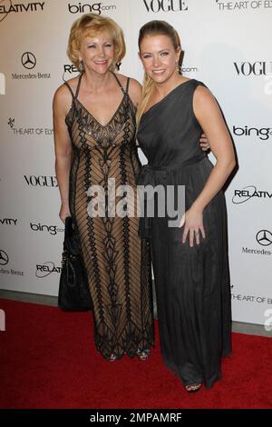 Melissa Joan Hart and mom Paula on the red carpet at the star studded Art of Elysium fourth annual Heaven Charity Gala held at the California Science Center. Los Angeles, CA. 01/15/11. Stock Photo