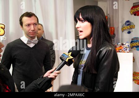 Ashlee Simpson inroduces the new Hershey's Pieces candy at The Hershey's Store Times Square in New York, NY. 1/27/10. Stock Photo