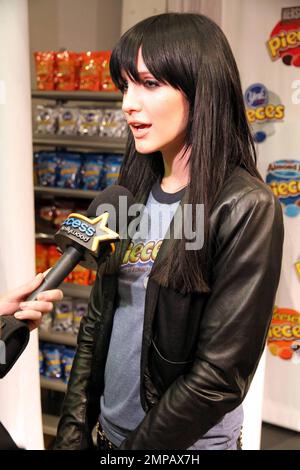 Ashlee Simpson inroduces the new Hershey's Pieces candy at The Hershey's Store Times Square in New York, NY. 1/27/10. Stock Photo