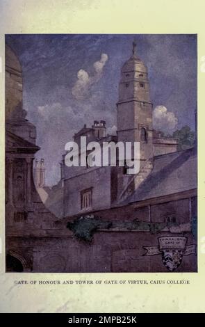 CAMBRIDGE: Colleges: gate Honour, Caius College, antique print 1907 ...