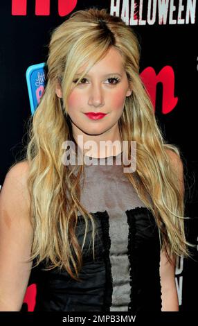 - Ashley Tisdale is featured at 'M' magazine's first-ever Hollywood Halloween. The event, attended by 300 lucky readers, included a special guest appearance by Tisdale along with contests for best Halloween dance, best costume and for the biggest Ashley fan. New York, NY. 11/11/09. Stock Photo