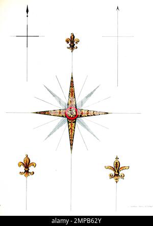 Compass with a cross as a pointer Stock Photo - Alamy